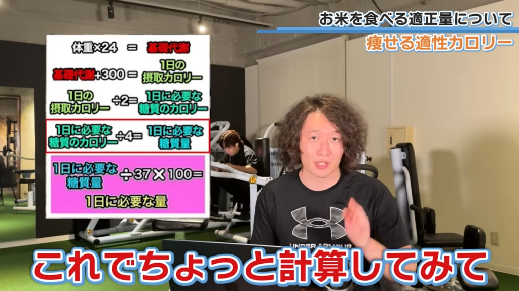 食べる量は？あなた専用の計算式